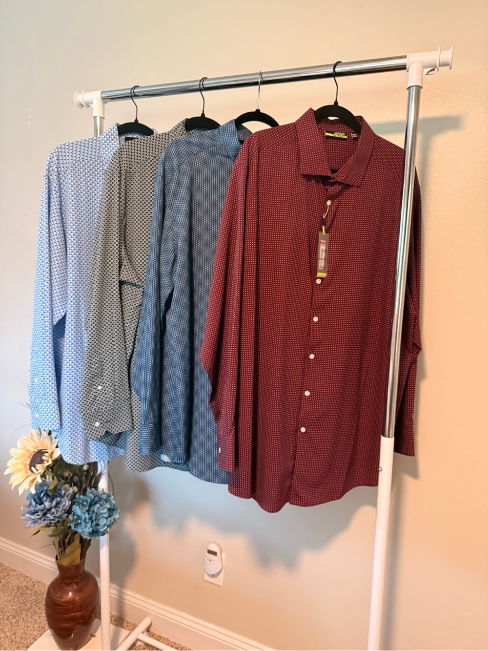 Murano Bundle Micro-Pattern Long Sleeve Dress Shirts.